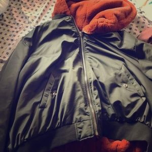 ZARA Womens Reversible Puffer/Bomber Jacket